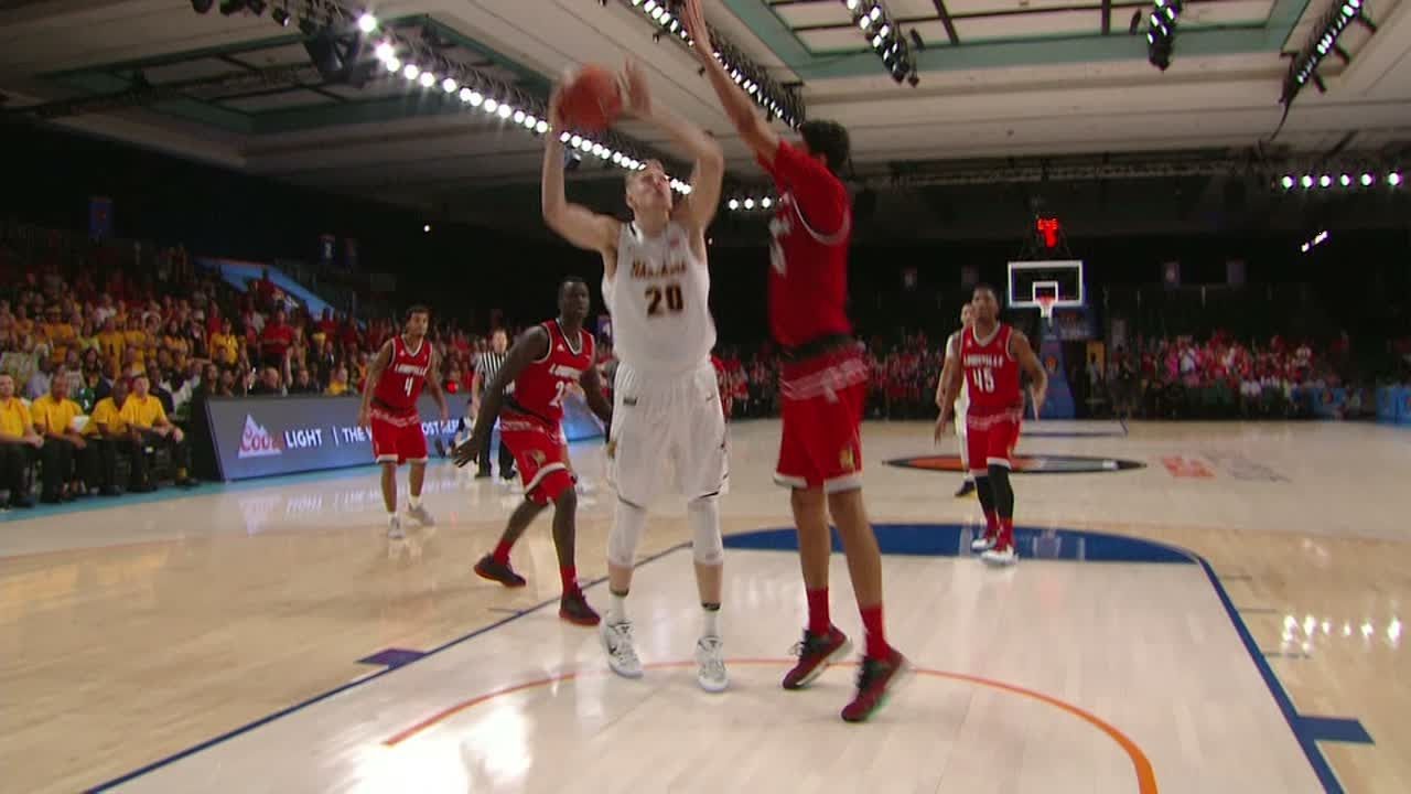 Wichita State Keeps posession after block, turns it into an and-1