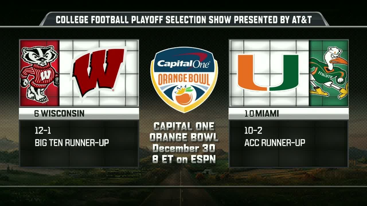 Miami hosts Wisconsin in Orange Bowl ESPN Video