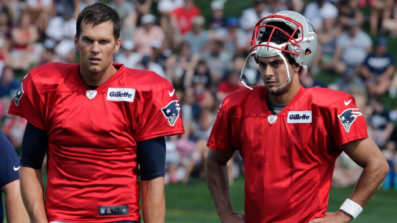 One of the NFL's better QB situations: Tom Brady, Jimmy Garoppolo and Jacoby Brissett