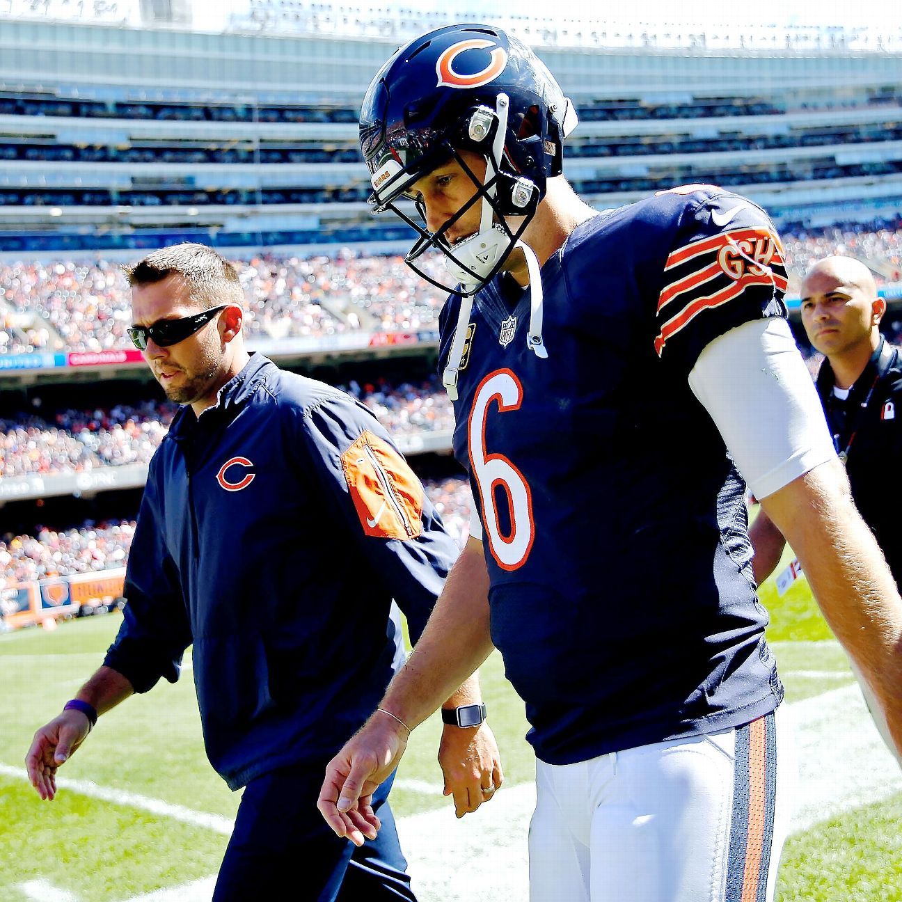 Bears' Cutler (hamstring) participates in practice