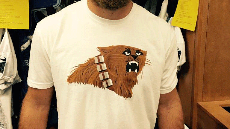 Panthers' Ryan Kalil on 'Purrbacca' Star Wars T-shirts, 'nerd man date'