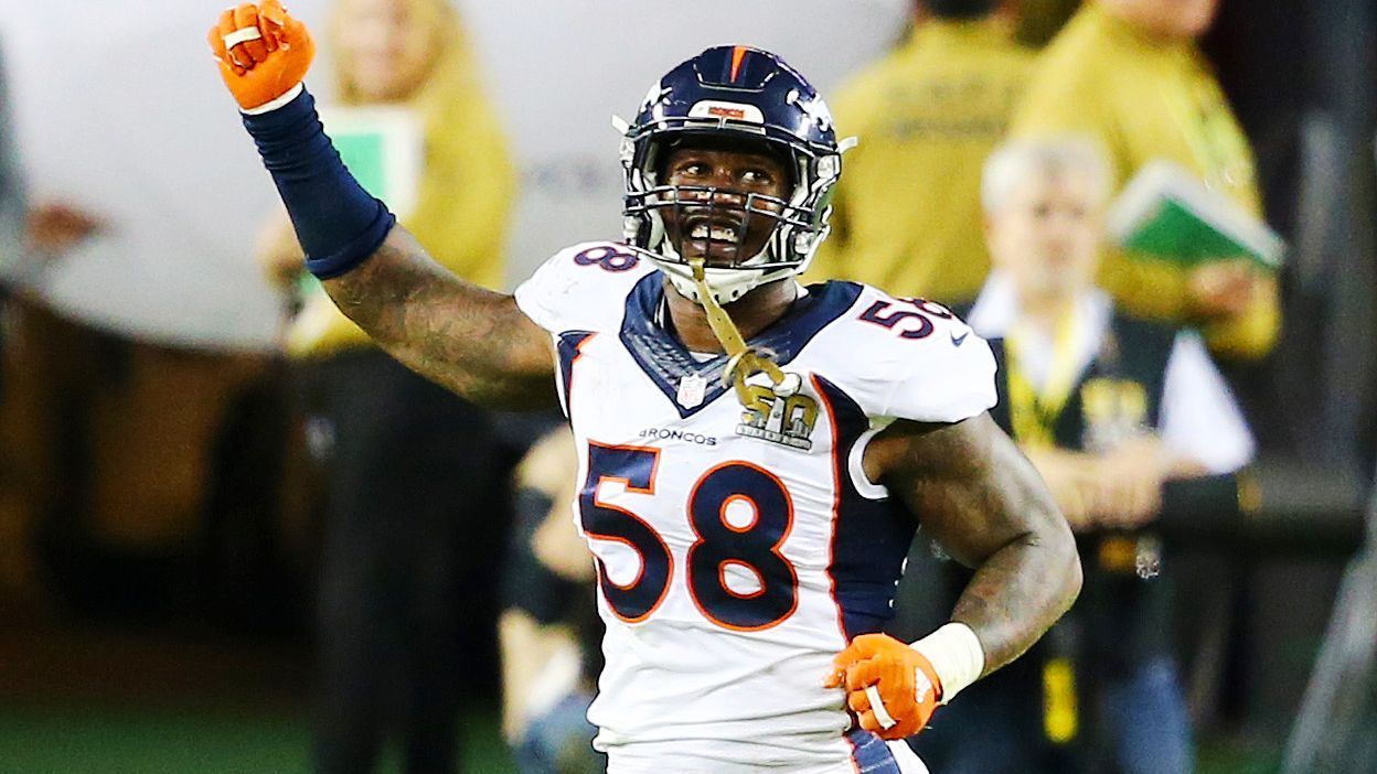Von Miller's Super Bowl 50 helmet may have been found with Brady's jerseys