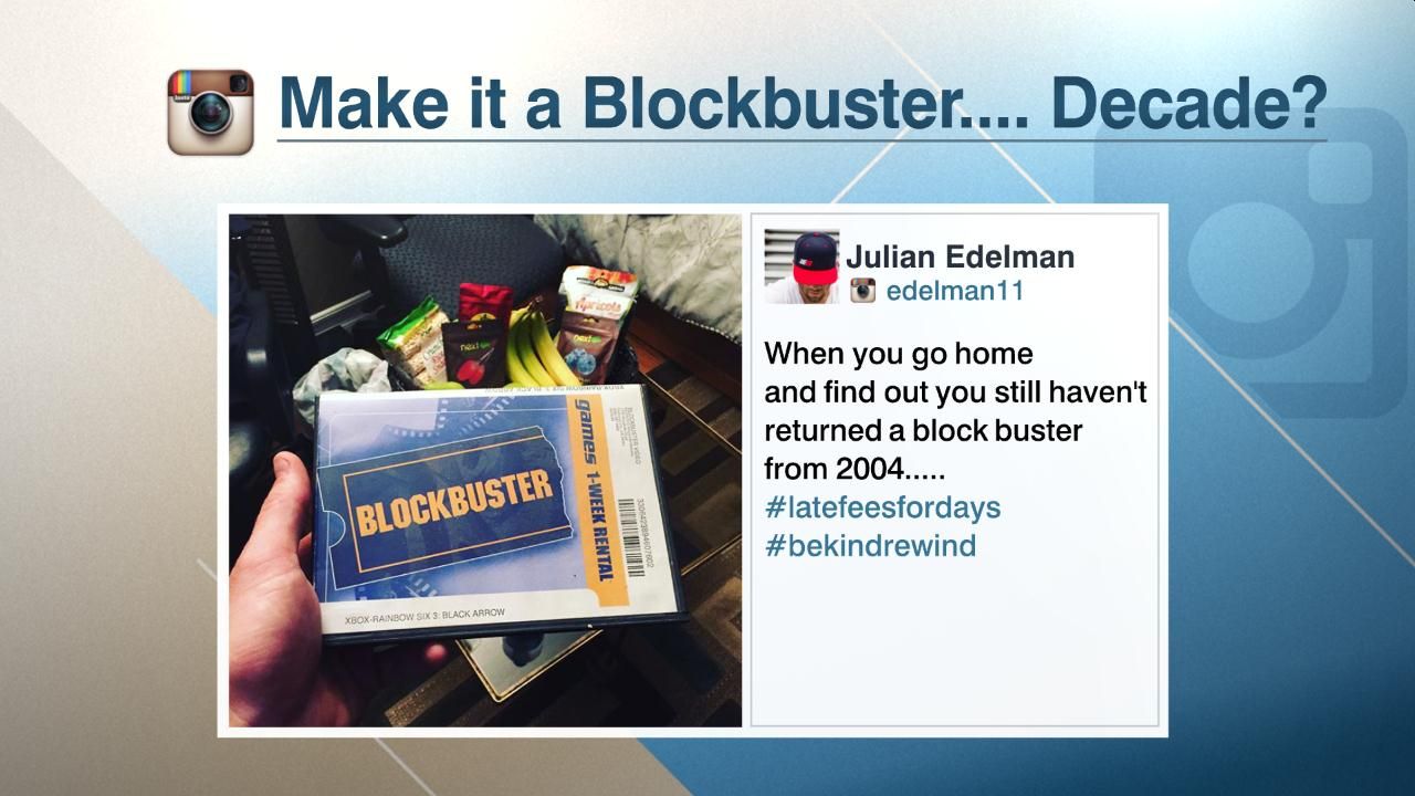 Julian Edelman's Blockbuster rental 12 years overdue