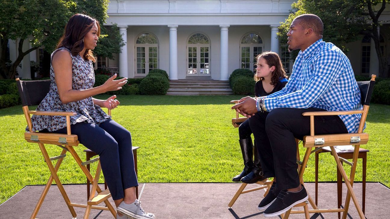 See how Cam Newton reacts to Michelle Obama's message on White House lawn