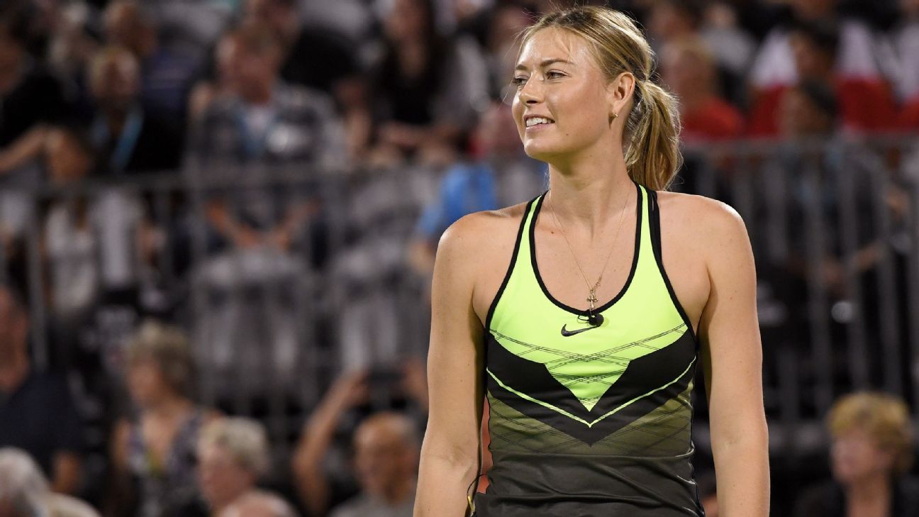 Maria Sharapova 'returns' to court at WTT charity event in Las Vegas