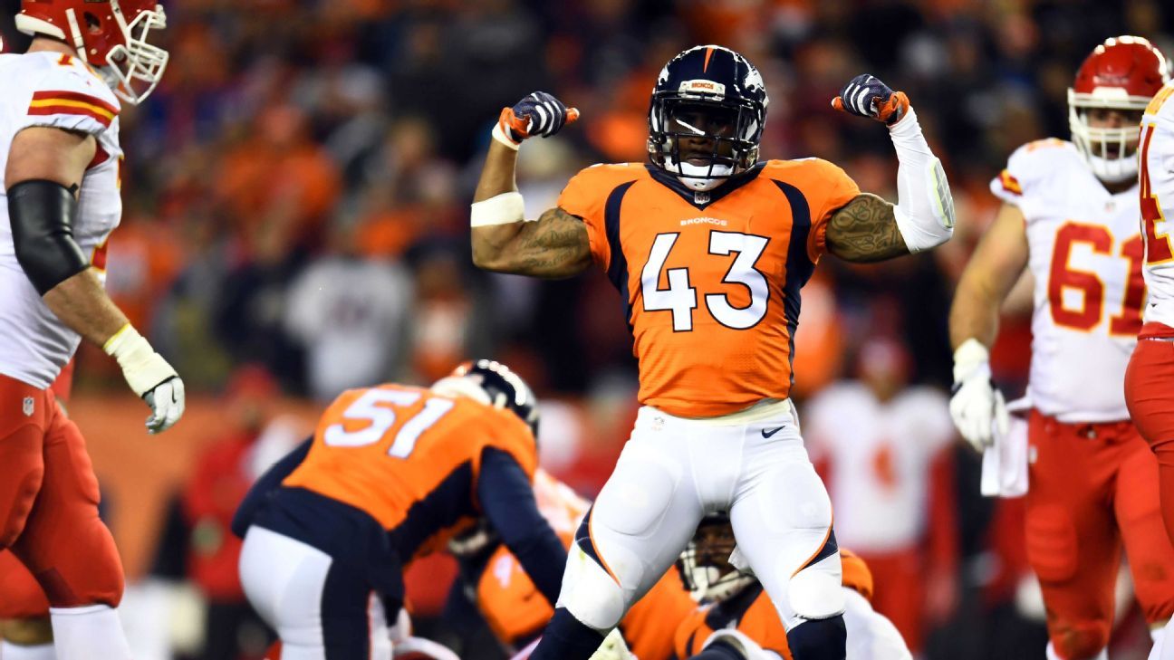 Denver Broncos rule out T.J. Ward, A.J. Derby, Virgil Green, Brandon Marshall for Kansas City Chiefs game