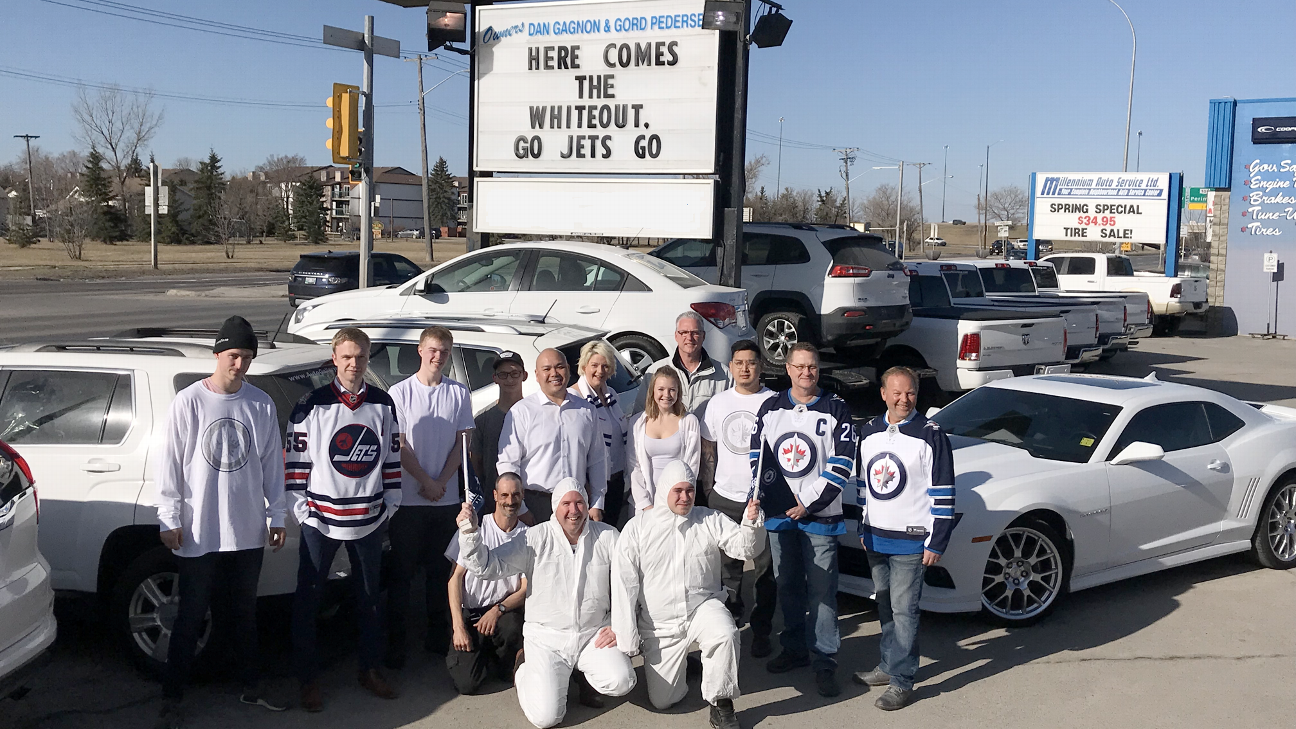 Winnipeg car dealerships support Jets' whiteout