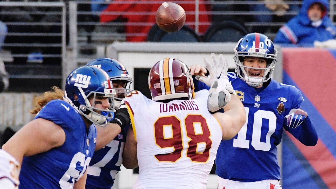 Los New York Giants tendrán la segunda selección global del draft, los Cleveland Browns elegirán en los turnos N° 1 y N° 4