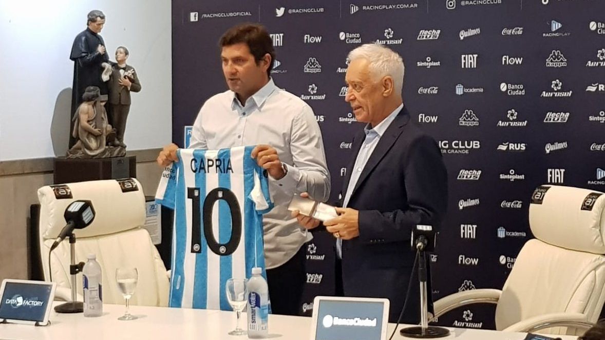 Rubén Capria fue presentado como nuevo manager de Racing
