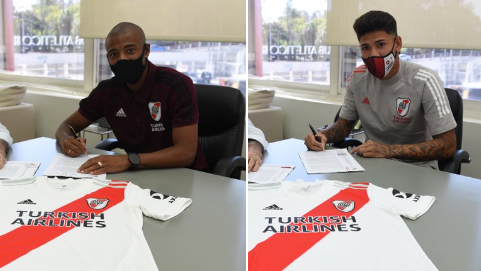 Nicolás De La Cruz y Jorge Carrascal extendieron sus vínculos con River