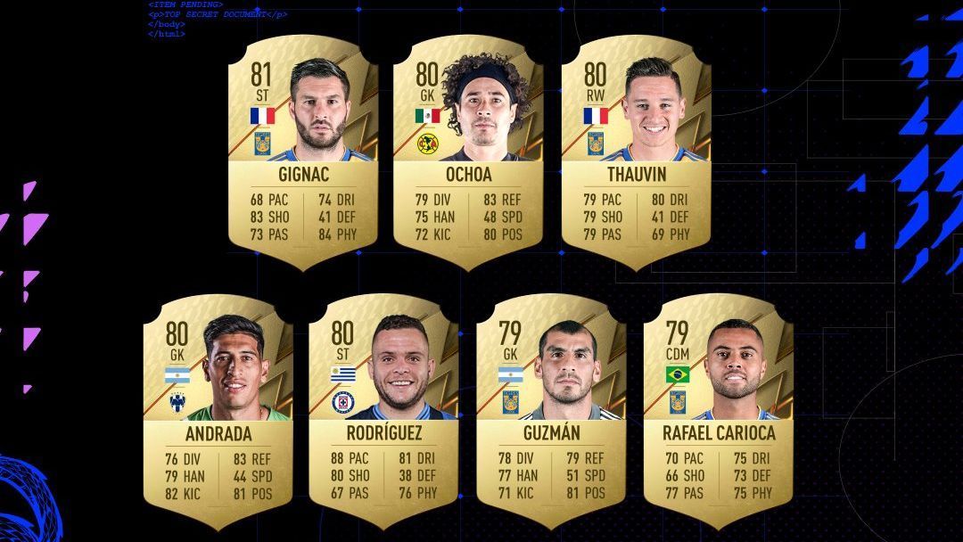 Este es el TOP 10 de jugadores de la Liga MX en FIFA 22