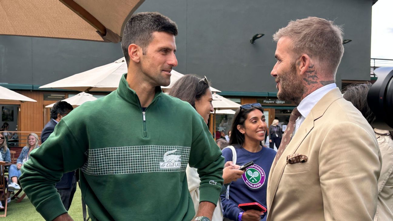 Djokovic y Beckham se encontraron en Wimbledon - ESPN