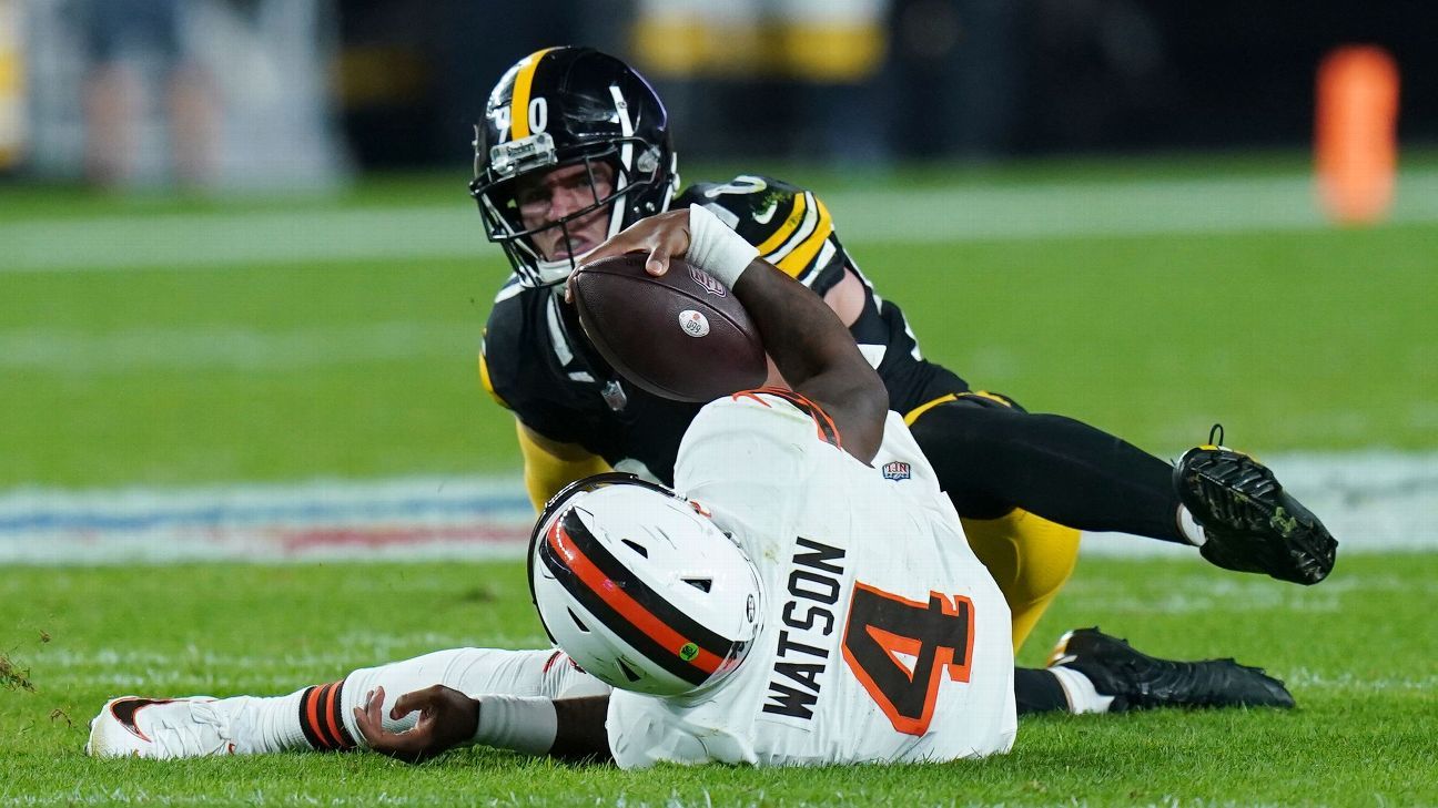 T.J. Watt es nuevo líder histórico en capturas para Steelers - ESPN