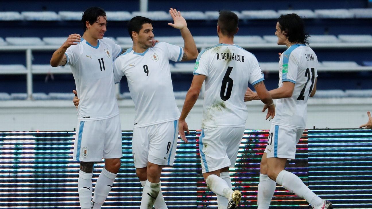 El único partido en que Luis Suárez, Edinson Cavani y Darwin Núñez marcaron para la Selección Uruguaya - ESPN