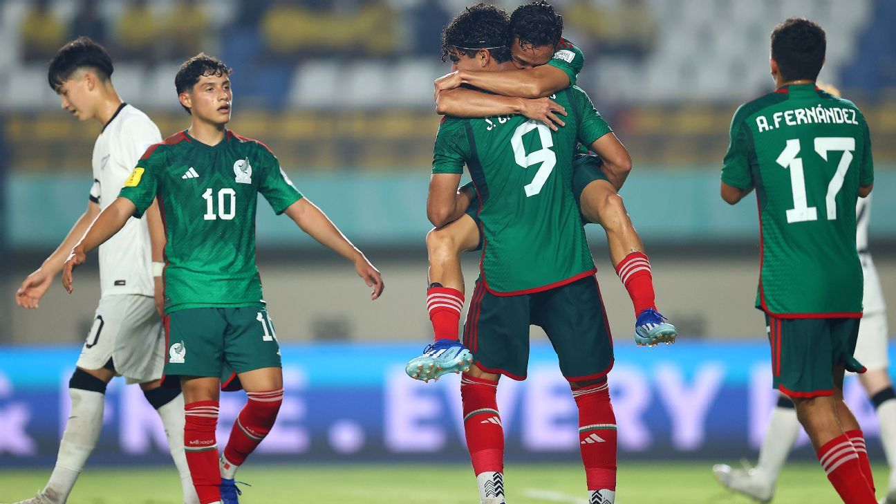 México sub-17 avanza a octavos de final tras golear a Nueva Zelanda - ESPN