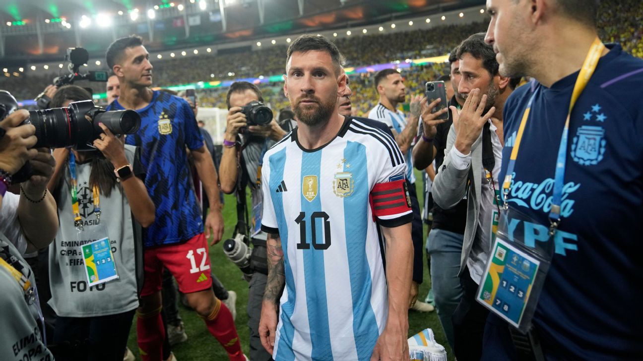Messi dio la orden y Argentina se retiró del Maracaná tras los incidentes - ESPN