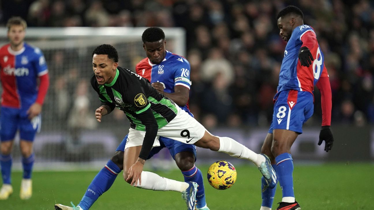 Lerma y Crystal Palace dejaron escapar el triunfo ante Brighton - ESPN