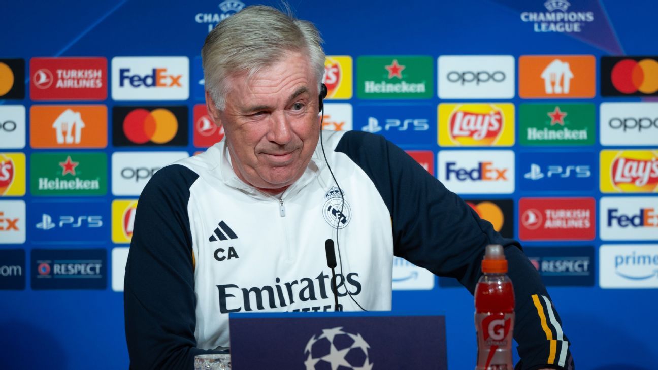 Real Madrid boss Ancelotti forgets German on Bayern Munich return - ESPN