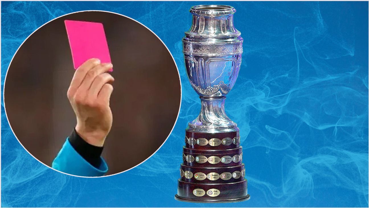 Conmebol anunció que se utilizará la tarjeta rosa en la Copa América - ESPN