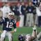 Los New York Giants capturaron cinco veces a Tom Brady para propinarle su primera derrota de Super Bowl en la edicin XLII, evitando tambin que los New England Patriots se convirtieran en el segundo campen invicto en la historia de la NFL.