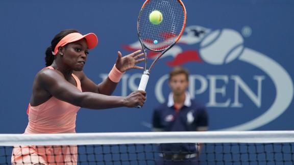 Sloane Stephens advances to her first USA open quarterfinal Sloane Stephens advances to her first USA open quarterfinal
