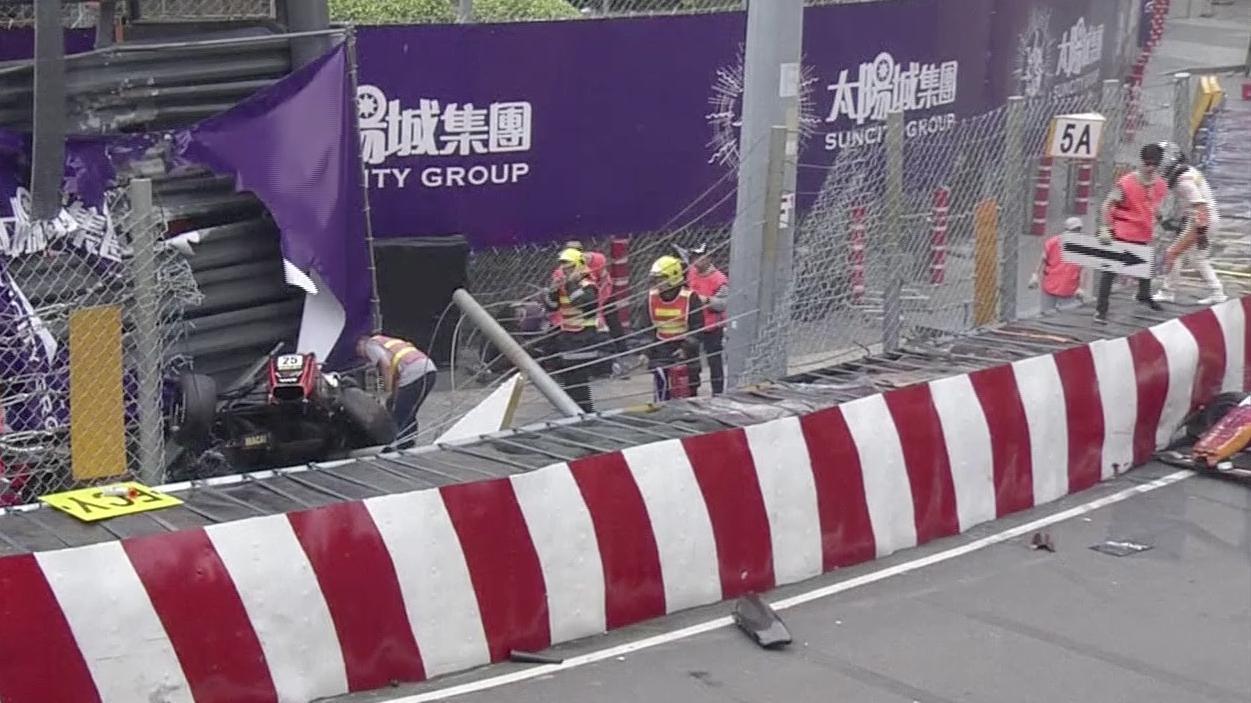 Horrifying crash at Macau Grand Prix as driver goes flying