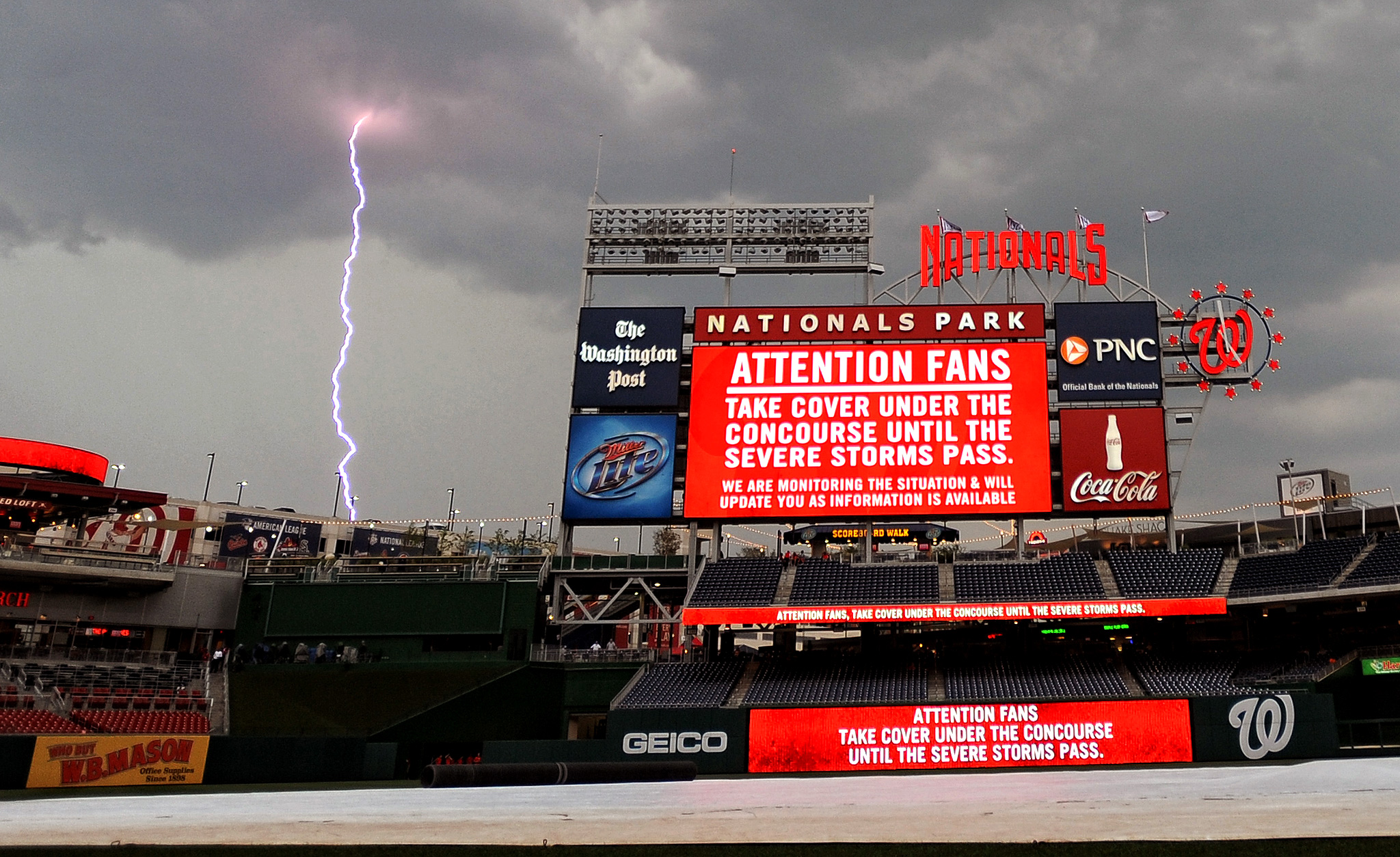 Nationals Park lightning