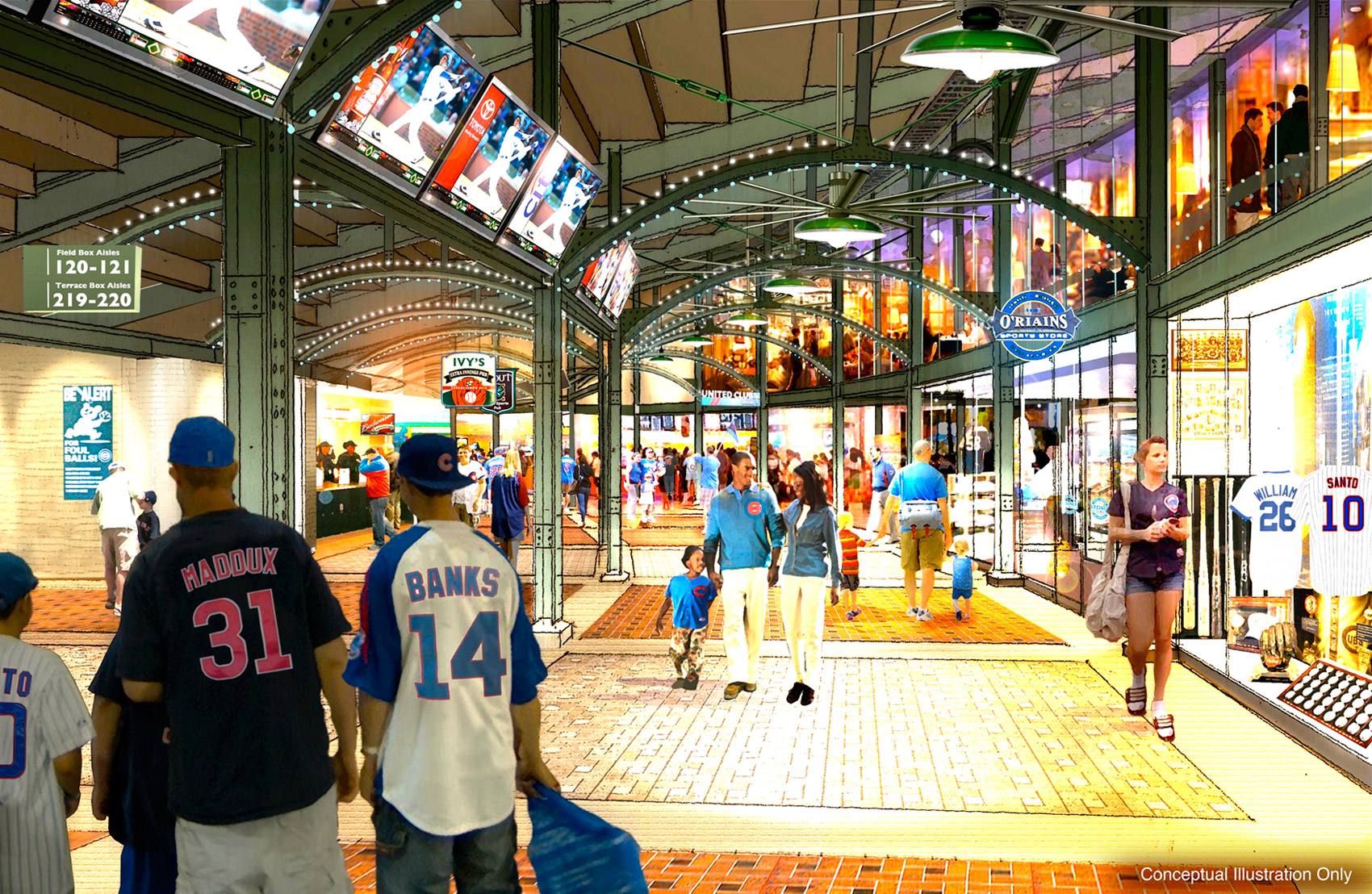 Wrigley Renderings - Concourse View