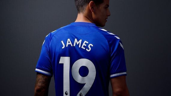 James Rodríguez jugará con camiseta 19 en Everton, un número de buenos recuerdos - ESPN
