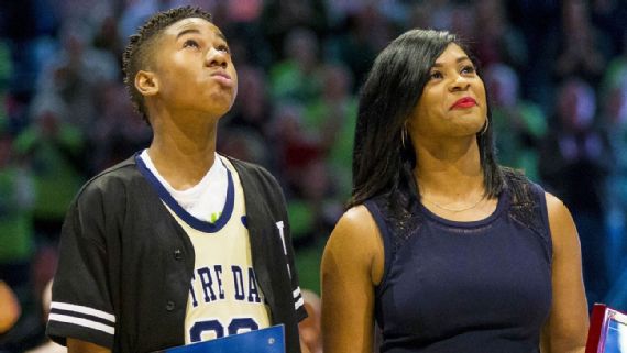 Notre Dame coach Niele Ivey paved the way for her son Jaden's