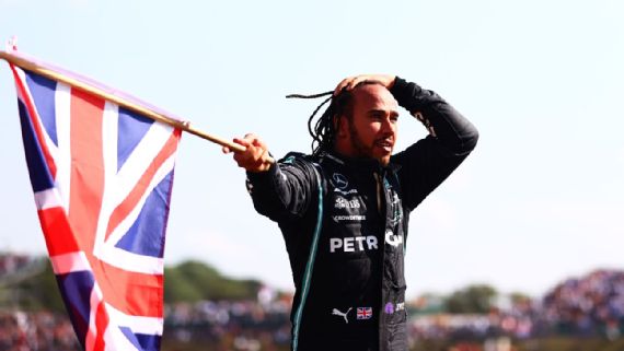 Formula One Mishits: Lewis Hamilton's Santander trophy faux-pas after  Silverstone win, ESPN Blogs
