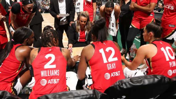 Aces throttle Los Angeles Sparks in WNBA home opener, Aces