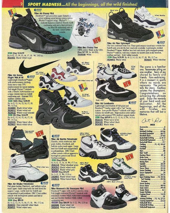 1996 Eastbay Winter Christmas Season Catalog 90s Basketball sports