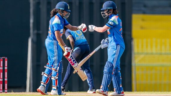 Indian players celebrate a victory