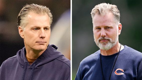 Left: Matt Eberflus without a beard. Right: Matt Eberflus with a beard.