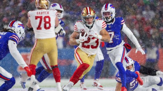 Christian McCaffrey on the field