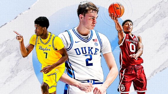 VJ Edgecombe, Cooper Flagg, and Jeremiah Fears are projected as potential first-round picks in the 2025 NBA draft.