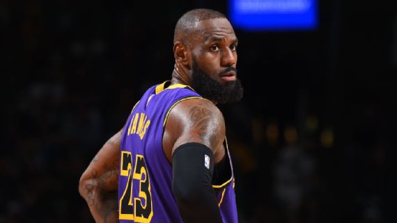 LeBron James on the court