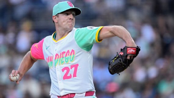 Nick Pivetta pitching for the Padres