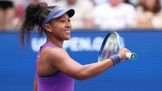 Naomi Osaka celebrates her victory over Coco Gauff