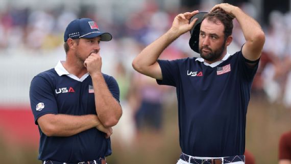 Bryson DeChambeau and Scottie Scheffler lost in four-balls.