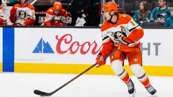 Troy Terry on the ice