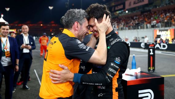 Lando Norris wins the title by two points over four-time champion Max Verstappen.