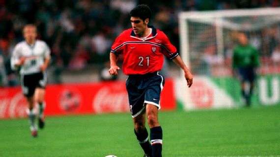 La camiseta alternativa de Estados Unidos en el Mundial 1998