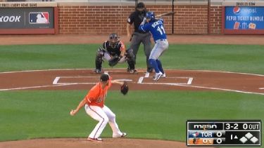 Bo Bichette has left tonight's game after grabbing his right knee while  coming to a stop on the bases 🎥: @sportsnet