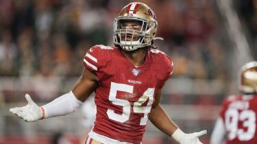 Linebacker Fred Warner helps steady banged-up 49ers' defense