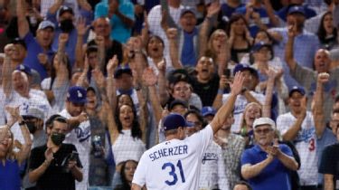 Starting pitcher Max Scherzer wins his debut with Los Angeles Dodgers,  strikes out 10 Houston Astros - ESPN