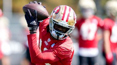 Niners WR Deebo Samuel sports ridiculously high-fashion visor for