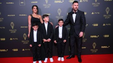 Lionel Messi and Family Dazzle in Louis Vuitton at the 2023 Ballon