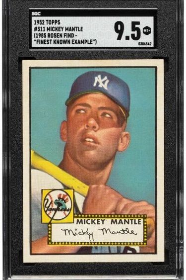 1957 Topps #95 Mickey Mantle Card, Rally